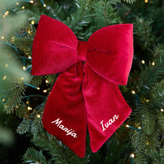 Božićna mašna za bor 20cm PLIŠ