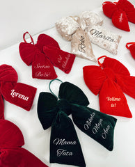 Božićna mašna za bor 20cm PLIŠ