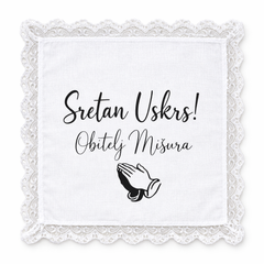 Personalizirana pokrivka za blagoslov jela 20x20cm