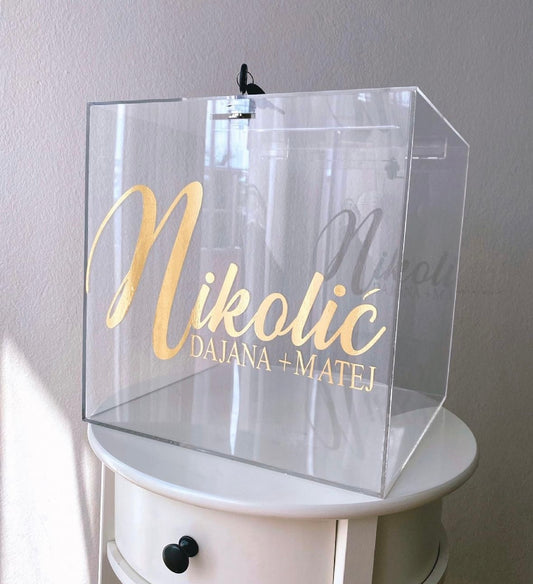 Prozirna kutija za kuverte "Prezime"