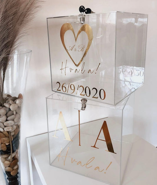 Prozirna kutija za kuverte "Inicijali"