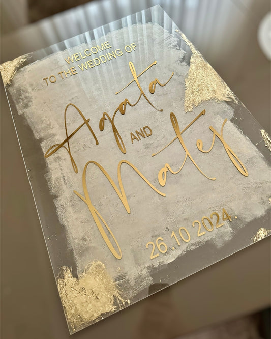 Prozirna ploča + zlatna boja