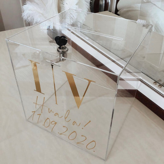 Prozirna kutija za kuverte "Inicijali"