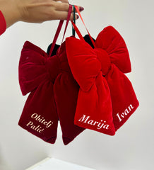 Božićna mašna za bor 20cm PLIŠ