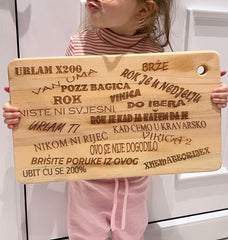 Daska XL + tekst po želji