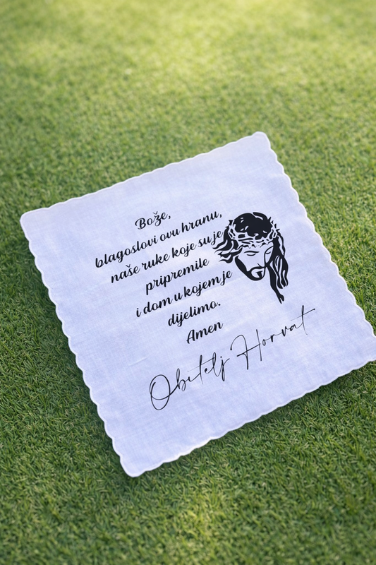 Personalizirana pokrivka za blagoslov jela 30x30cm