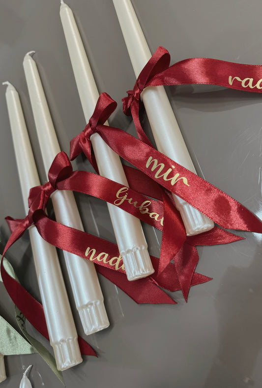 Adventske svijeće s mašnom SET