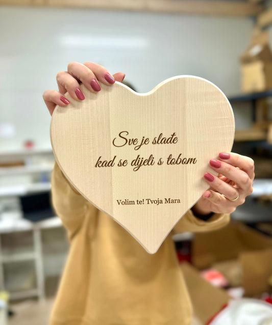 Daska za rezanje u obliku srca❤️