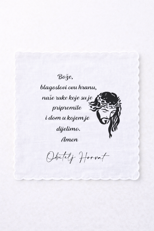 Personalizirana pokrivka za blagoslov jela 30x30cm