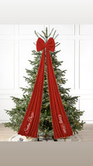 Božićna mašna za bor 2m s tekstom